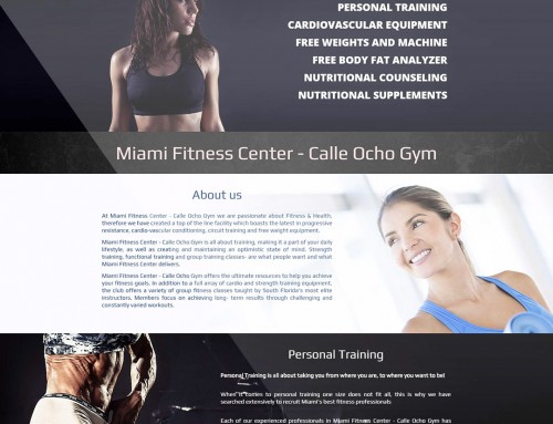 Miami Fitness Center Website