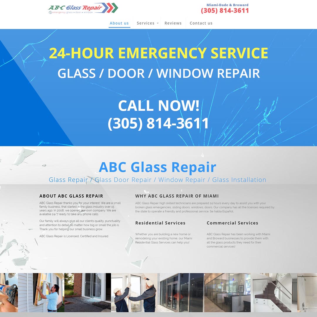 ABC Glass Repair Website